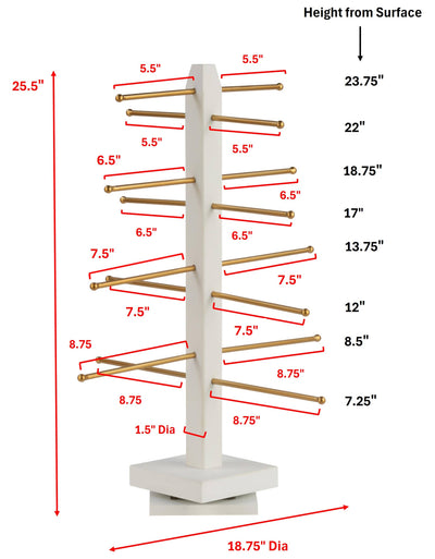 Spinning Ornament, Jewelry & Accessory Display Tree