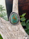 Glacier Abstract Royston Turquoise Sterling Ring - size 5.5