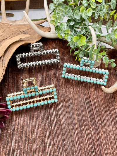 Faux Pearl Claw Clip