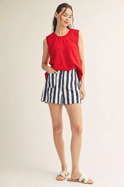 Havana Navy Striped Shorts