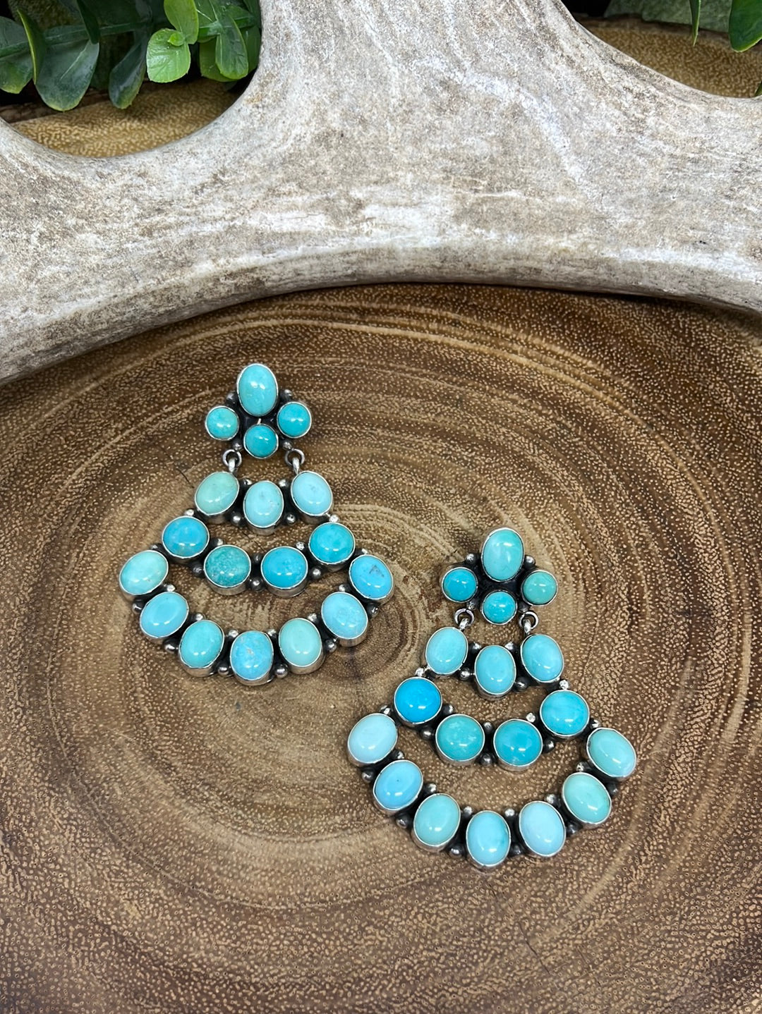Julia Kingman Turquoise Cascading Stone Post Earrings
