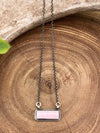 Howell Roped Sterling Pink Conch Bar Necklace - 16"