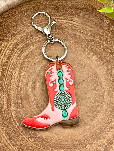 Painted Boot Key Chain