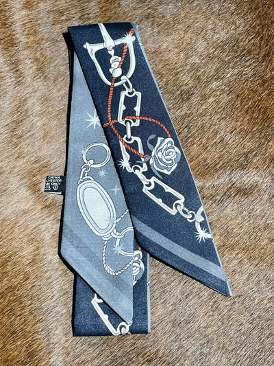 Assorted 35"x2" Equestrian Twilly Scarves