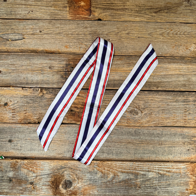 Red, White and Blue Stripes Western Skinny Mini Wild Rag Scarf
