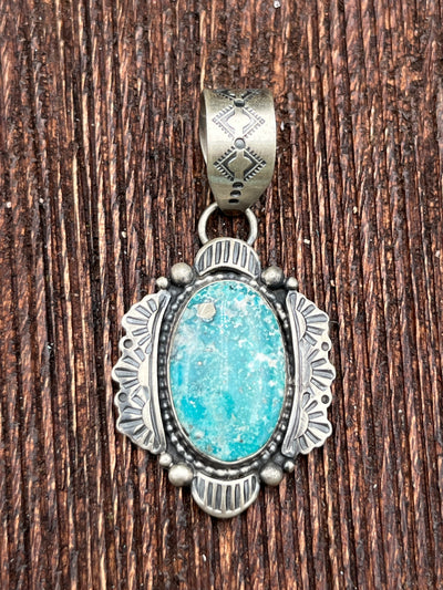 Kennedy White Water Turquoise Sterling Pendants
