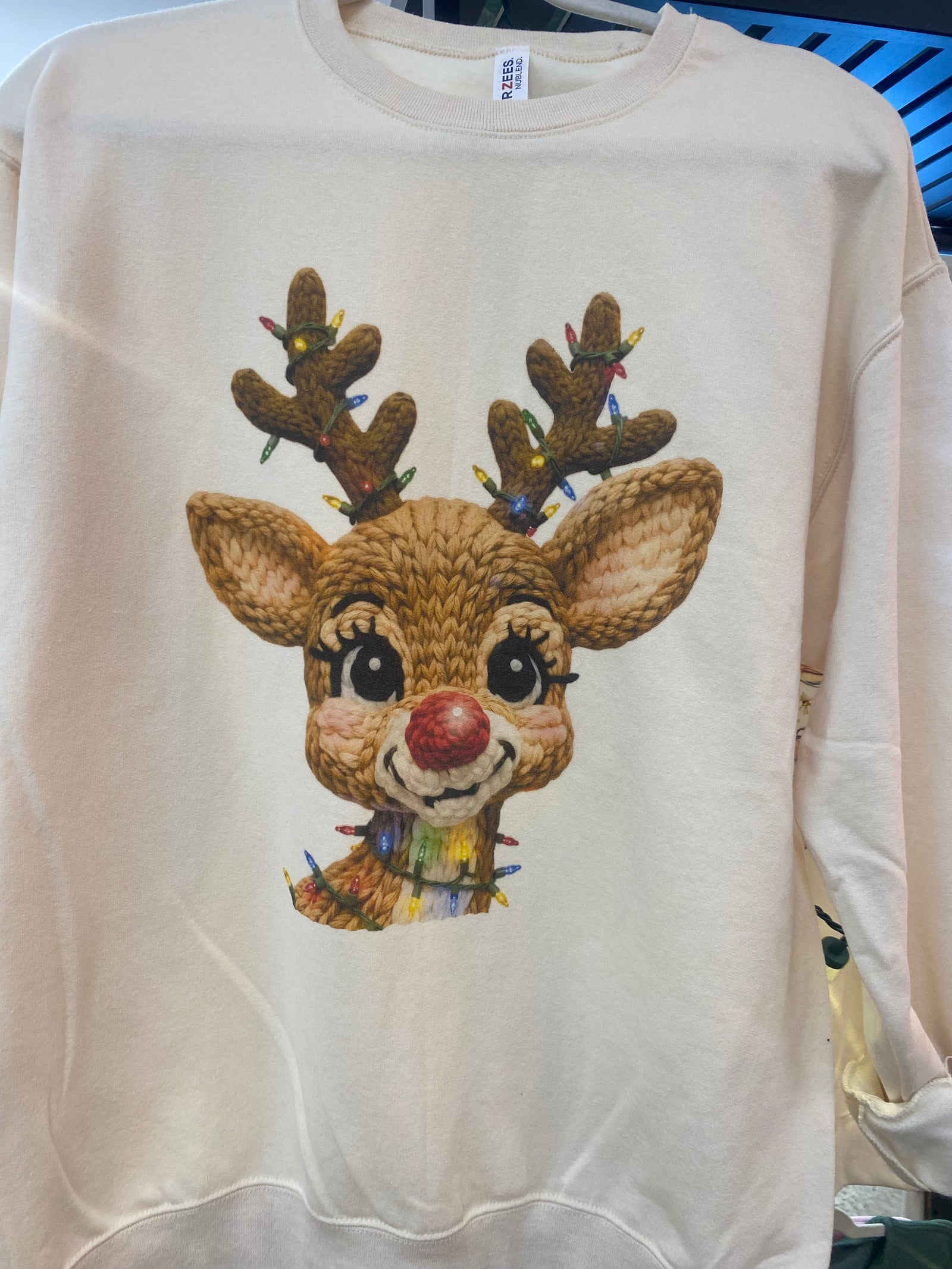 Sweatshirt Reindeer Christmas Lights