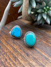 Ava Sterling Roped Oval Turquoise Ring