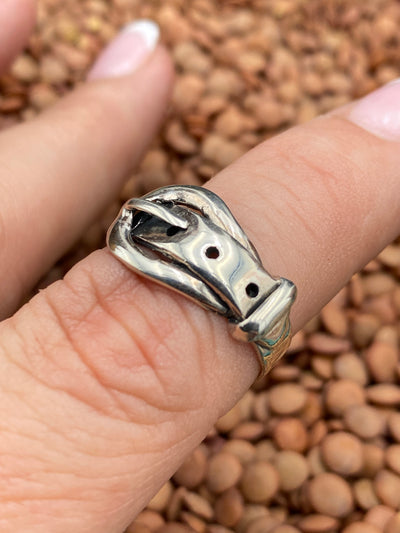 Bronner Sterling Belt Buckle Ring - Size 8