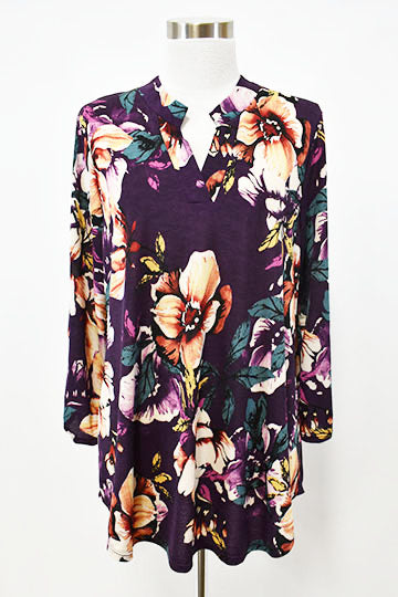 Lizzy Plum Floral Blouse