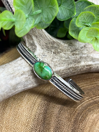 Lorie Single Stone Turquoise Sterling Cuff