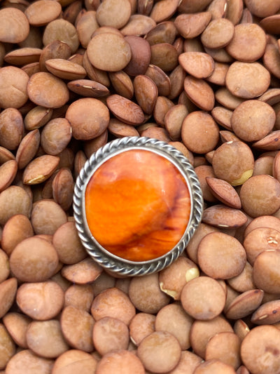 Nashua Round Roped Spiny Double Band Sterling Ring