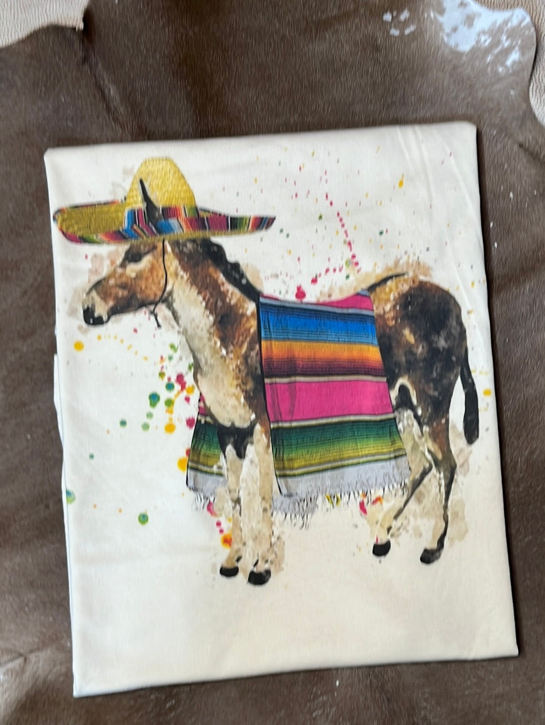 Sombrero Donkey Serape Graphic Tee