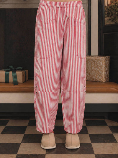 Stripe Pocket Detail Wide Leg Pants