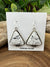 Alyssa White Buffalo Triangle Fish Hook Earrings