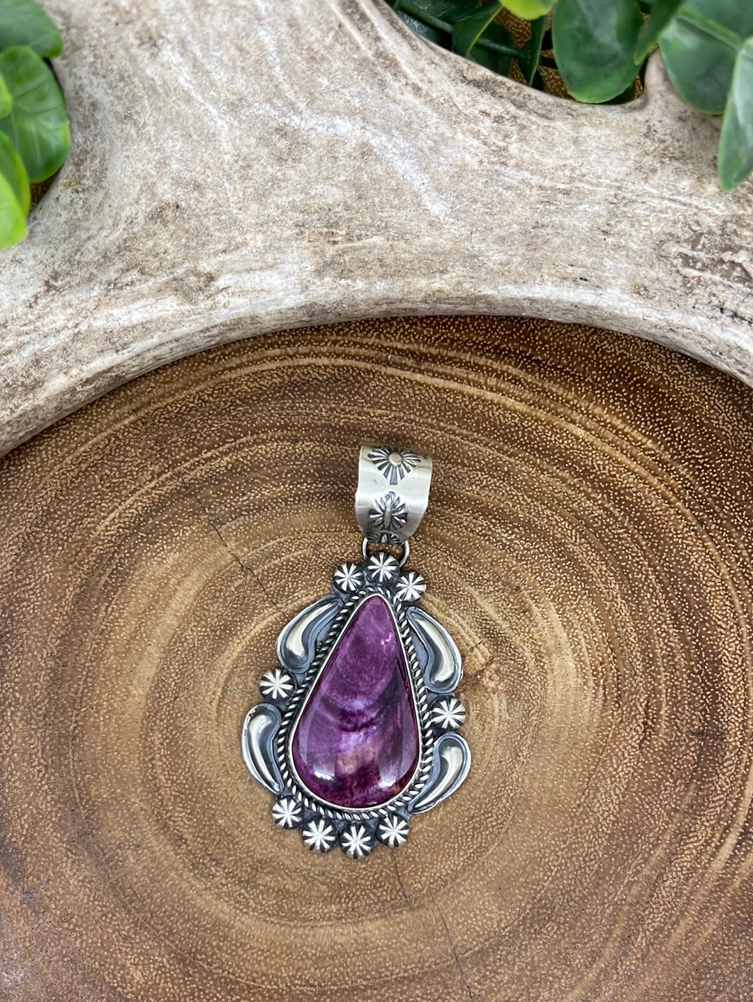 Trish Sterling Framed Spiny Oyster Pendant