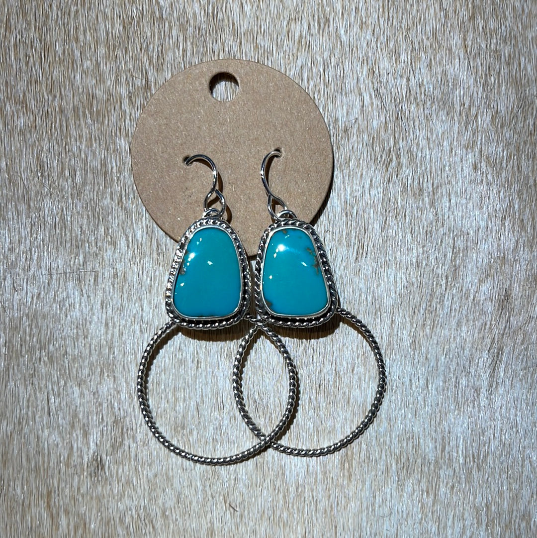 Caitlin Stone Hoop Earrings