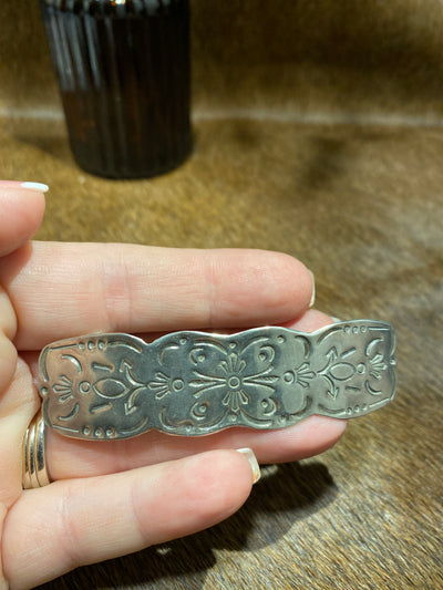 Susie Stamped Sterling Stamped  Barrettes