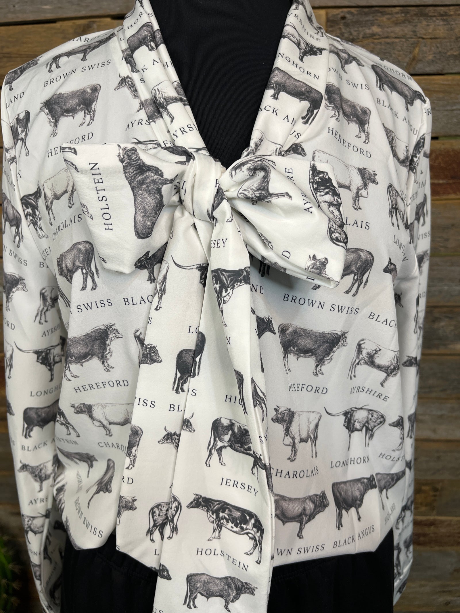 Heidi Herd Print Knotted Blouse