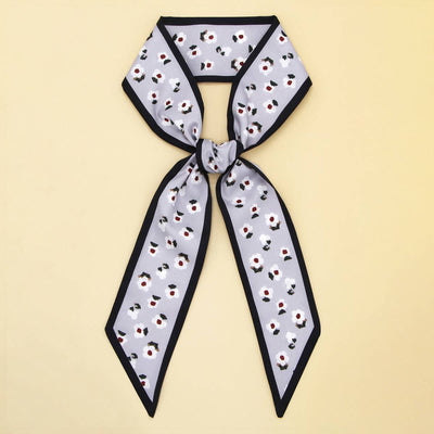 Skinny Floral Letter Scarf for Hair or Gift Wrap