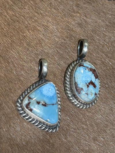 Lupin Assorted Sterling Golden Hills Turquoise Pendants