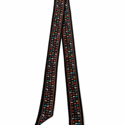 Western 100% Silk Twilly Ribbon Scarves