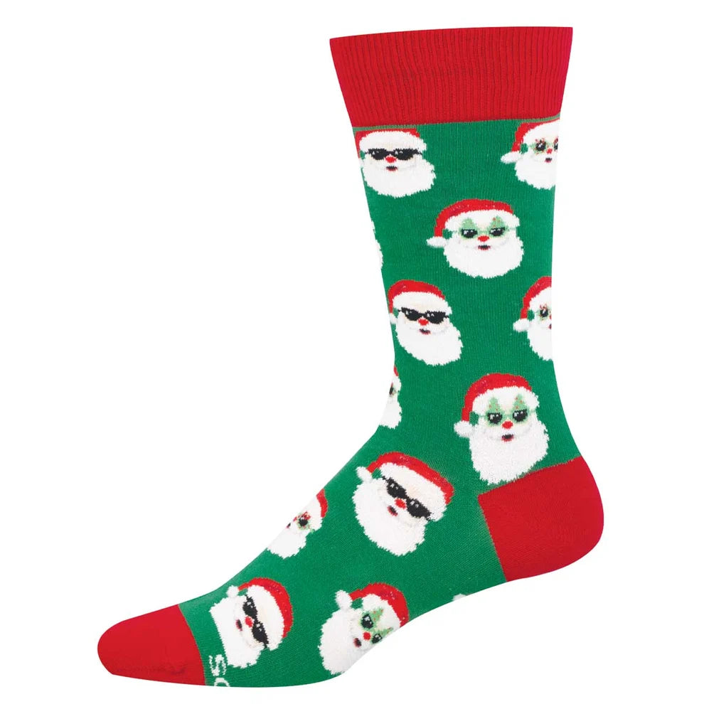 Santa Shades Socks - Green