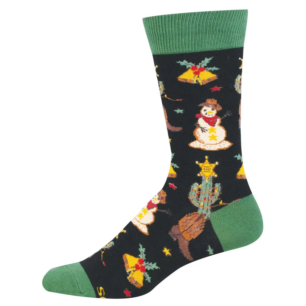 Howdy Christmas Socks - Black