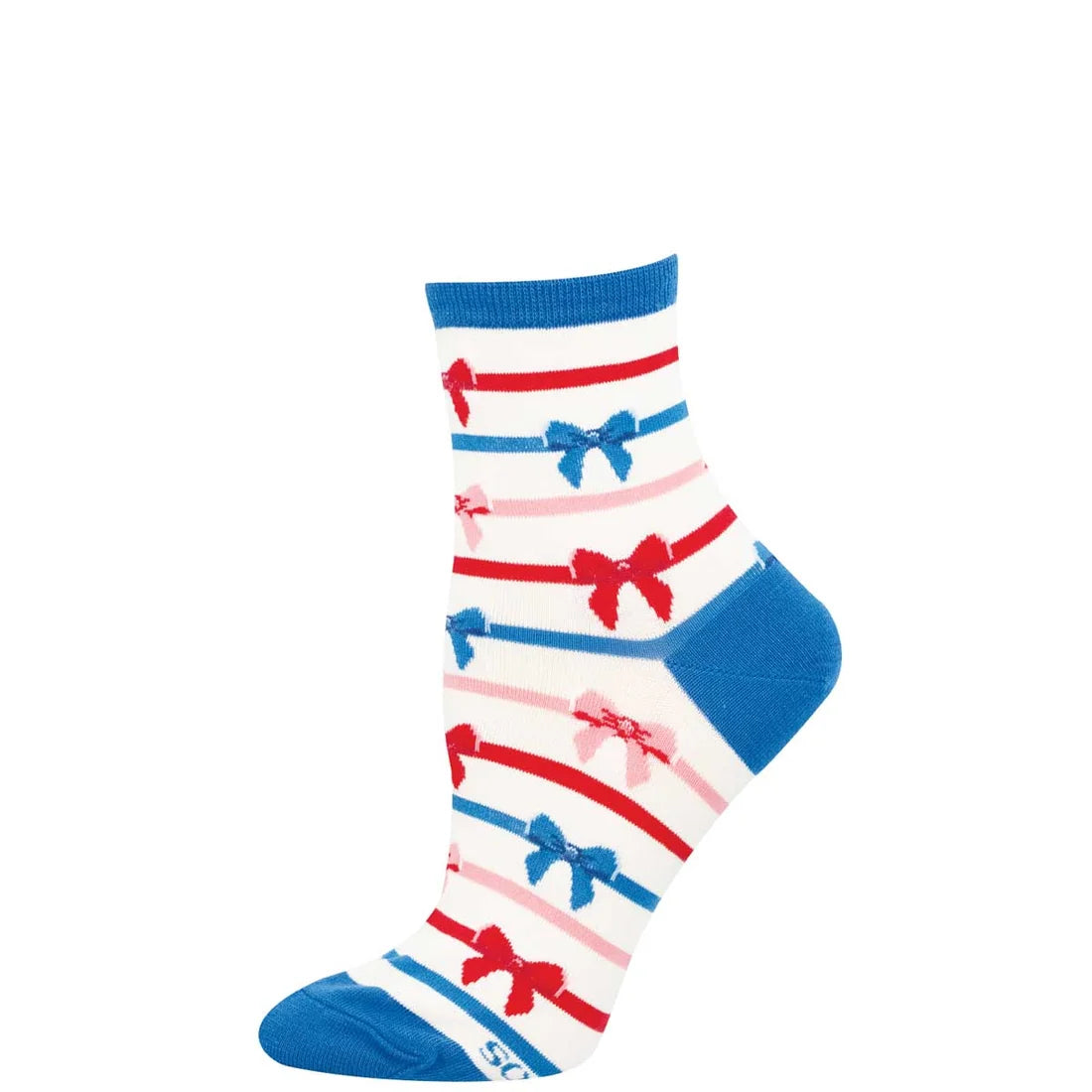 Put A Bow On It Mini Crew Women's Socks - White