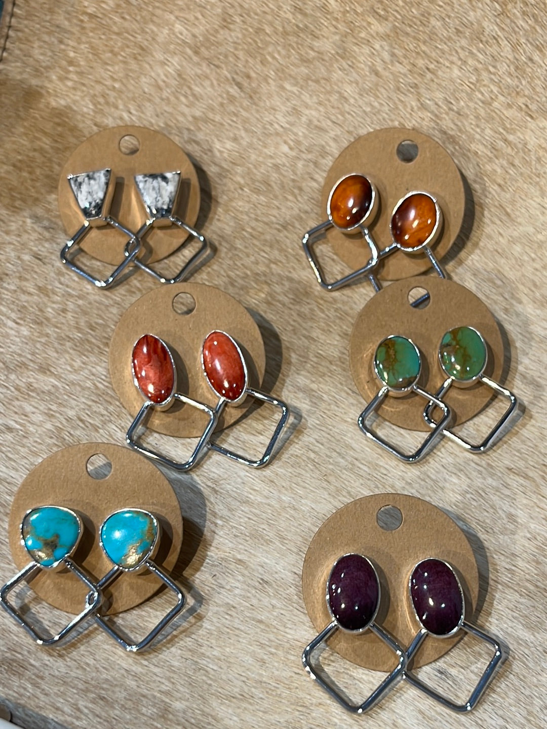 Kathleen Stone Stud Diamond Earrings