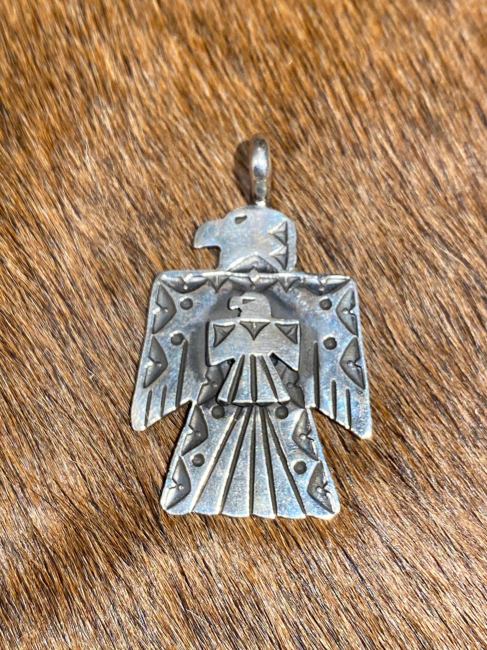 Holt Double Thunderbird Sterling Pendant