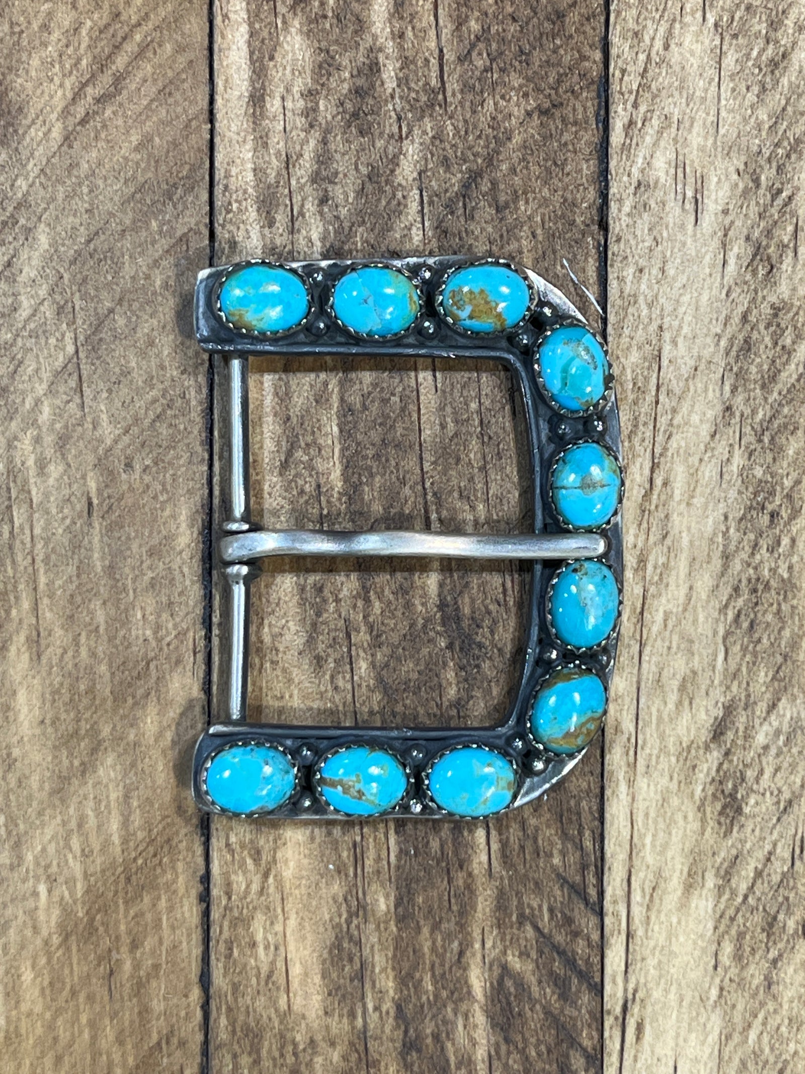 Catawba Kingman Turquoise U-Shaped Belt Buckle