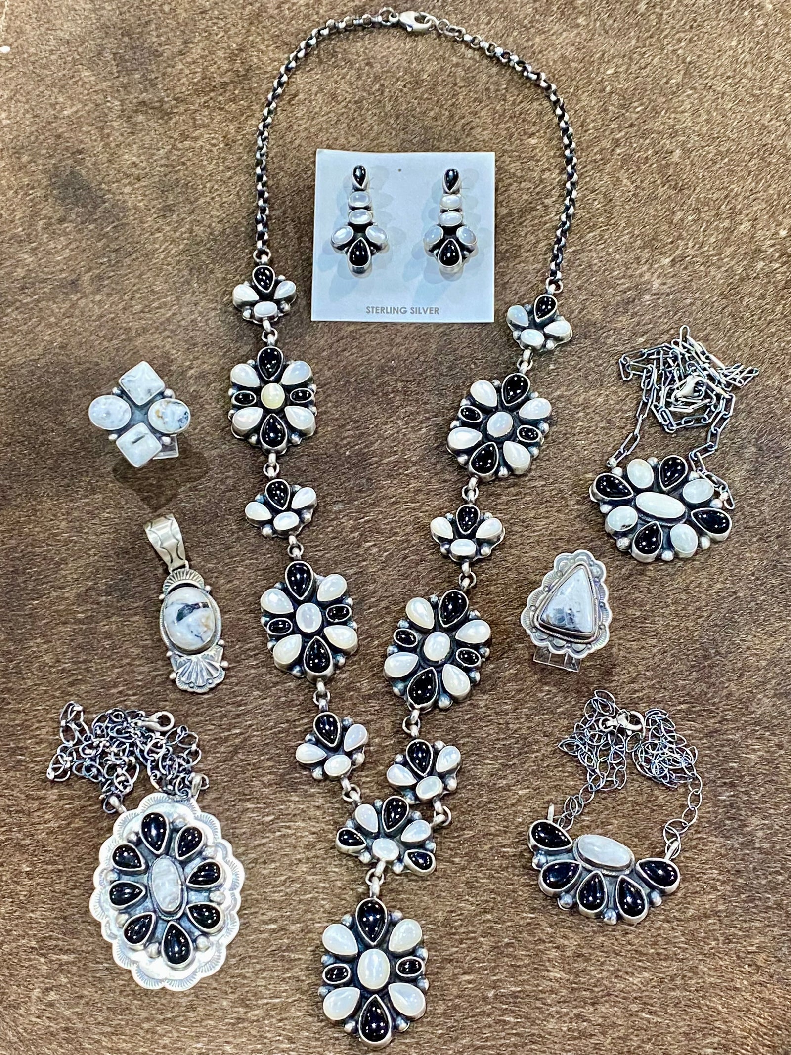 Black, Mother of Pearl & White Buffalo