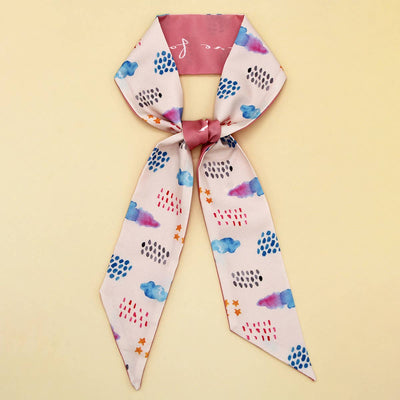 Skinny Floral Letter Scarf for Hair or Gift Wrap