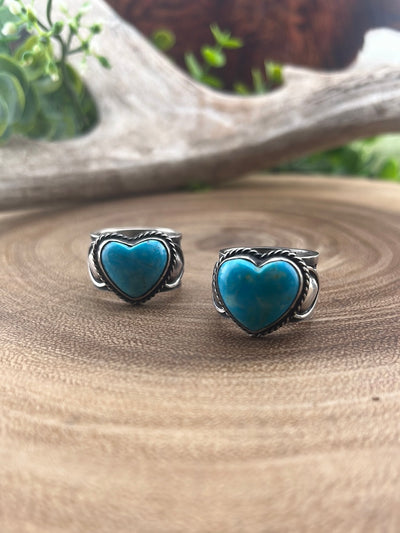 Tillman Turquoise & Sterling Silver Heart  Ring