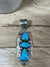 Triple Turquoise Stone Stamped Pendant