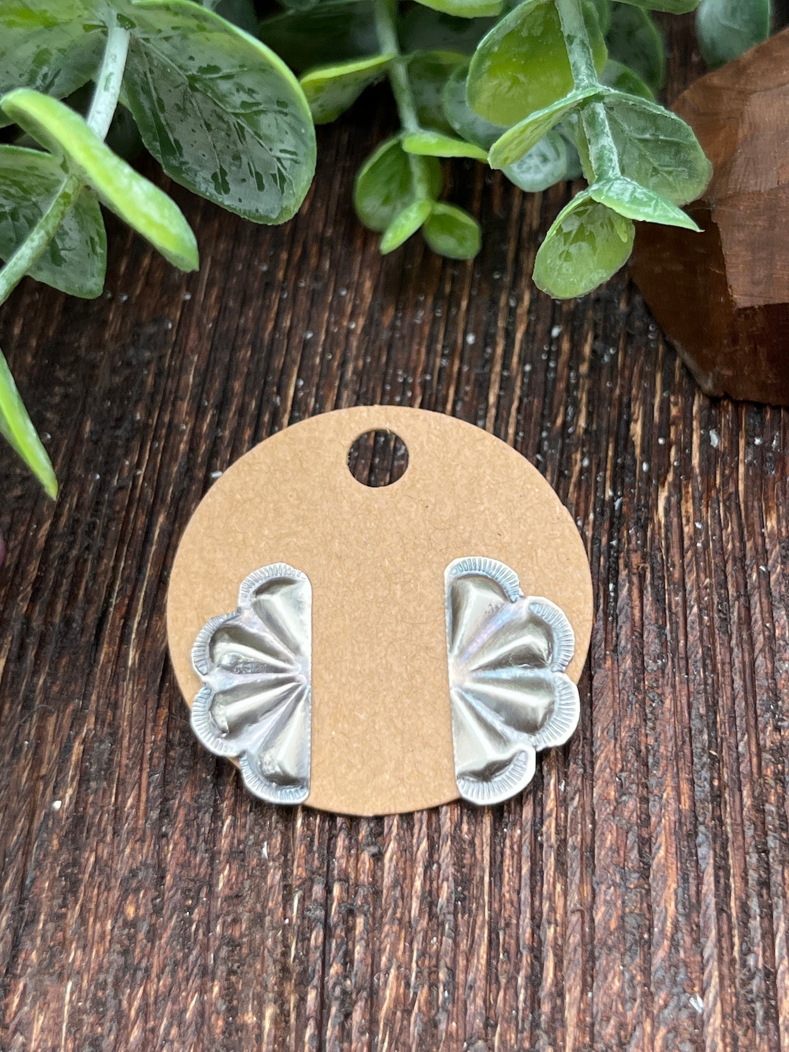 Alabama Half Concho Fan Earrings