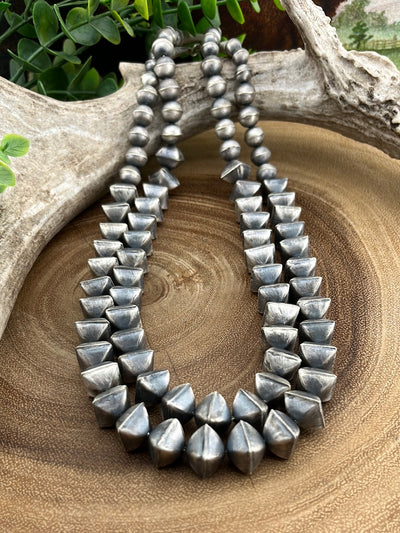 Lauren Sterling Silver Diamond Bead Navajo Pearl Necklace -20"