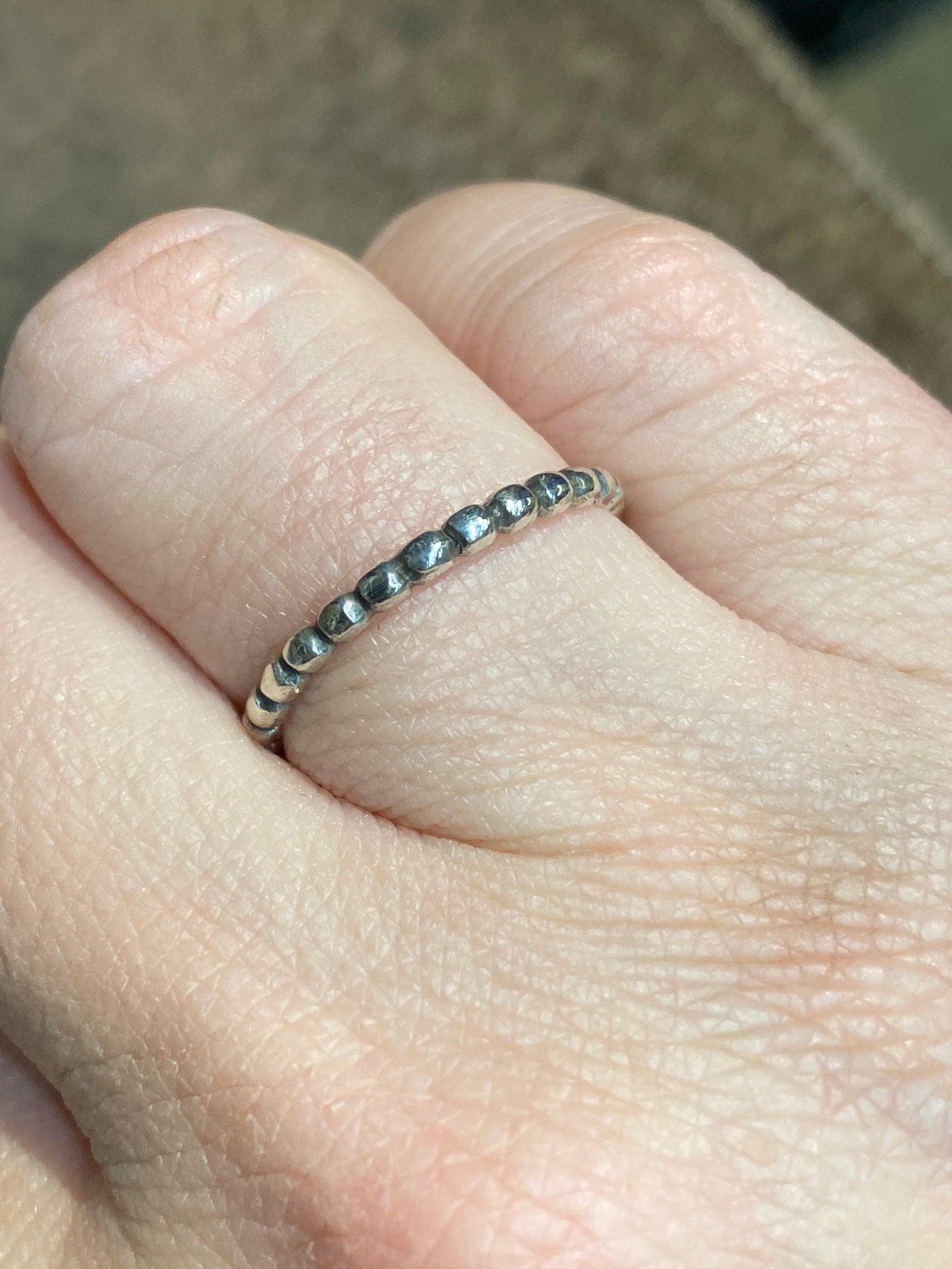 Finn Dainty Raised Dot Eternity Band - Size 10