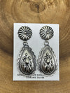 Bellamy Sterling Stamped Concho Post Earrings