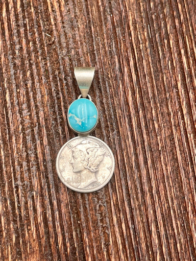 Easton Turquoise Liberty Coin Pendant - Blue