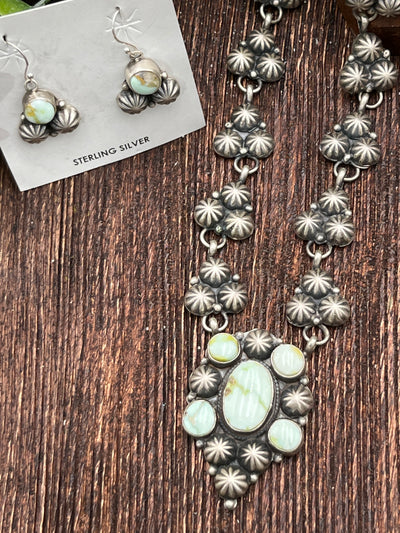 Flynn Sterling Palomino Turquoise Necklace & Earring Set