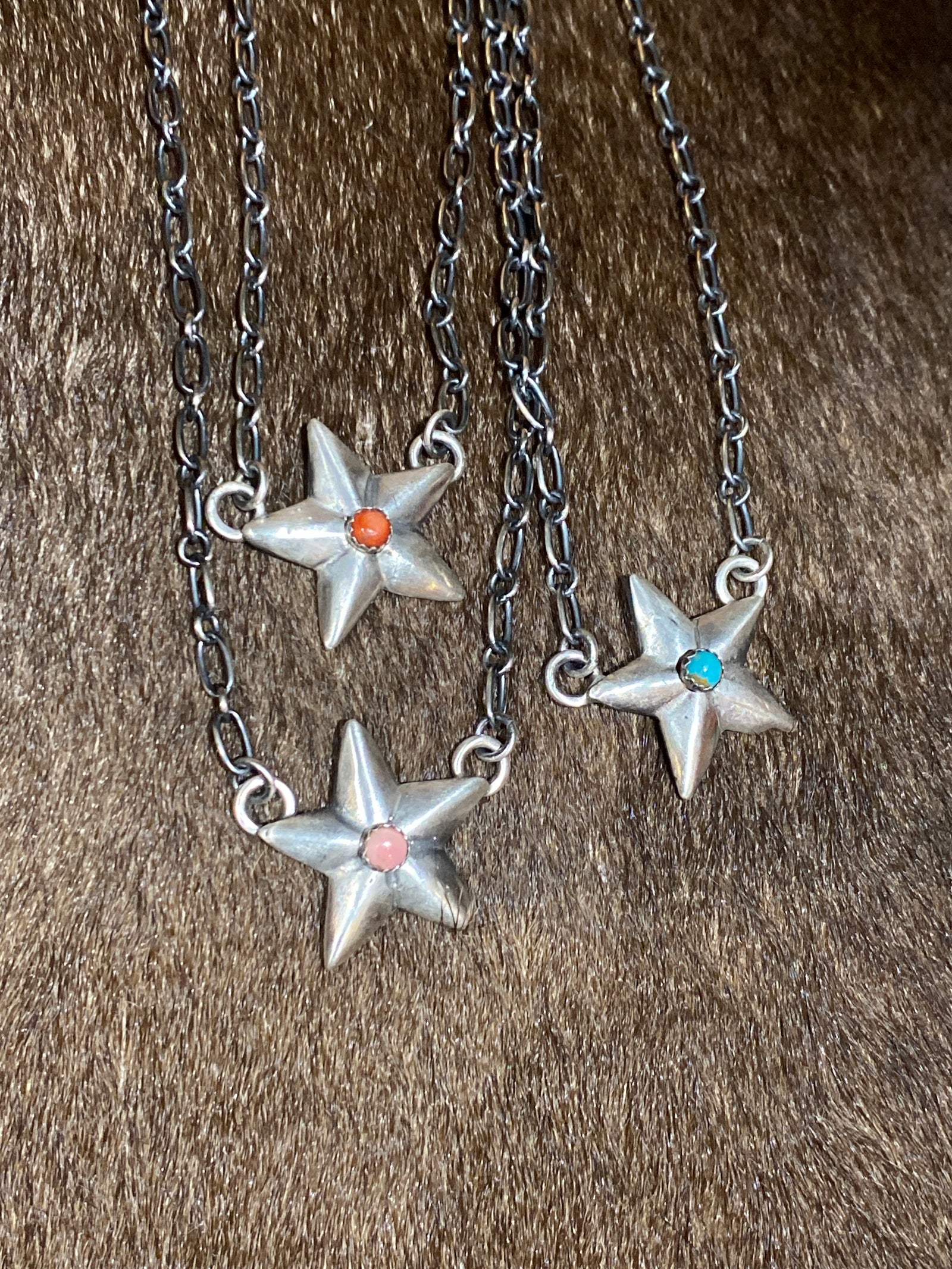 Baxter Sterling Star & Stone Necklace - 18"