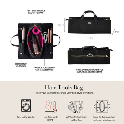 Hair Tools Bag - Heat Safe and Machine Washable