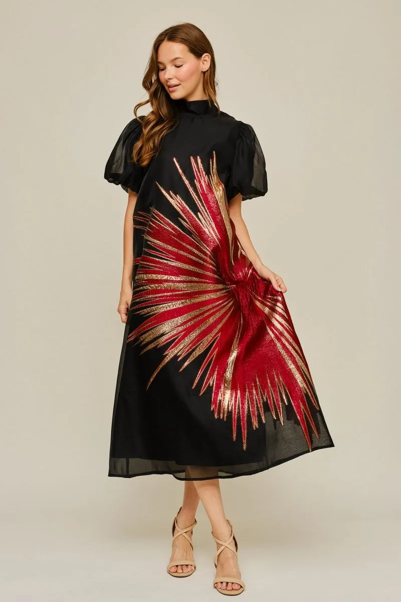 Kim Red Organza Dress