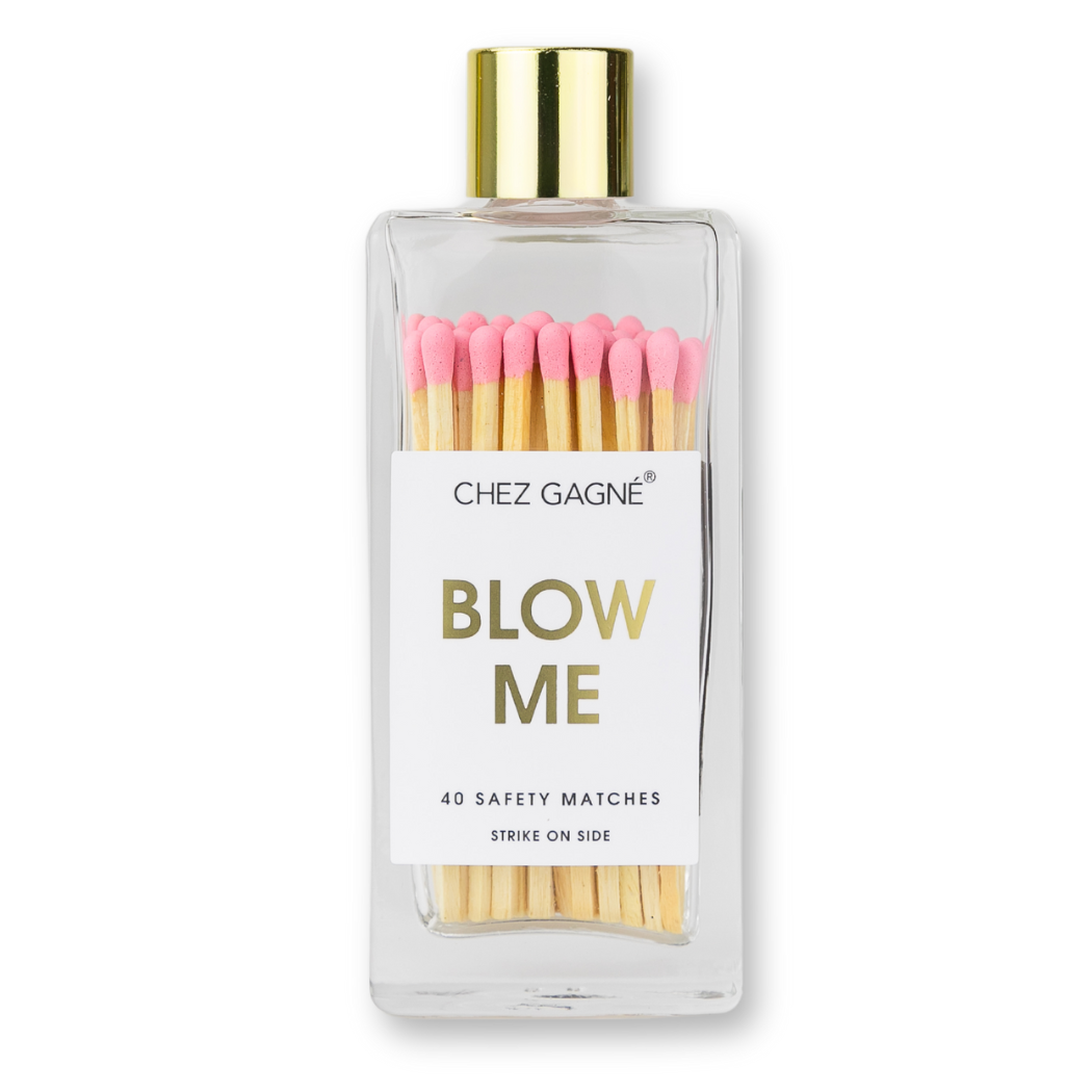 Blow Me Matches - Glass Bottle Matchsticks Pink