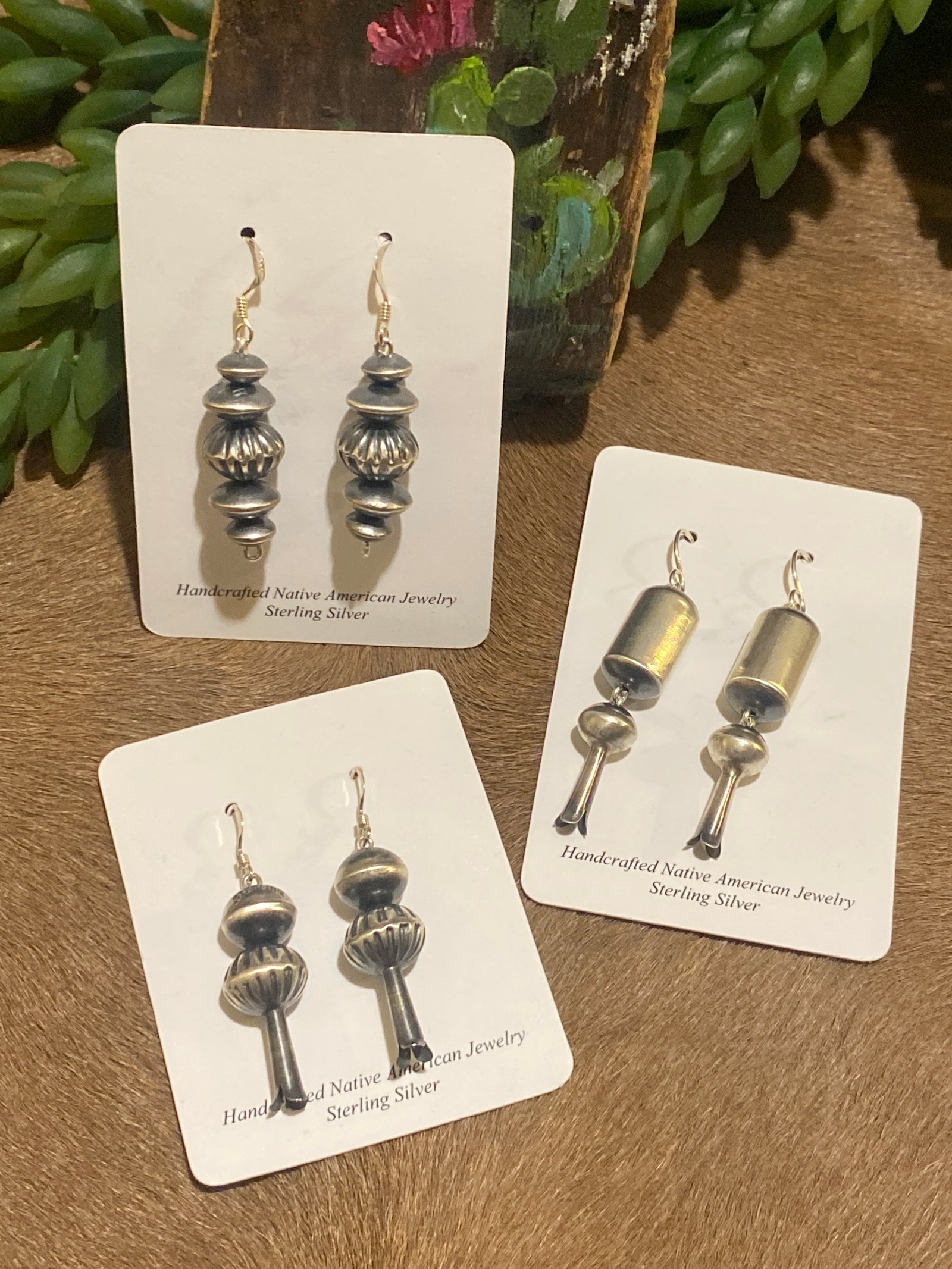Cardinal Assorted Navajo Bead Stack Earrings