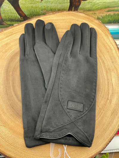 Faux Suede Stitch Gloves