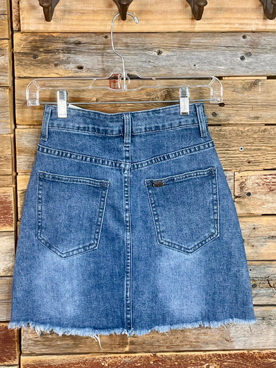 Parker Raw Hem Denim Skirt