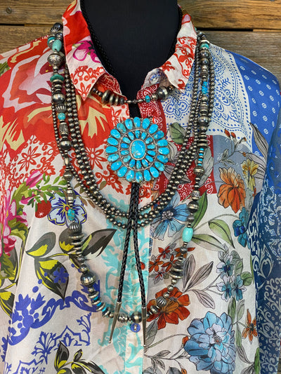 Vera Turquoise & Spiny Pendant & Earrings